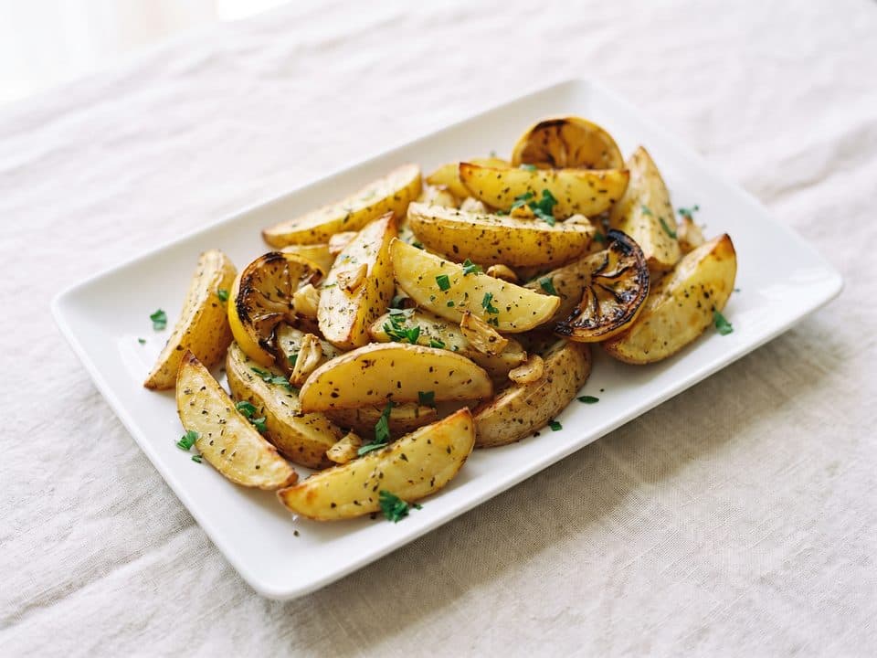 Lemon Herb Potato Wedges, Olive & Oregano catering